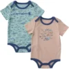 2-delt kortærmet fiske-bodysuit-sæt til drenge (baby)