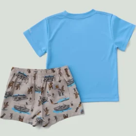 2-delt sæt til drenge med kortærmet Sun Defender® Force®-skjorte og vævede shorts (baby)
