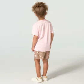 2-delt sæt til piger med kortærmet Force Sun Defender™ T-shirt og shorts med elastisk linning og print (småbørn)