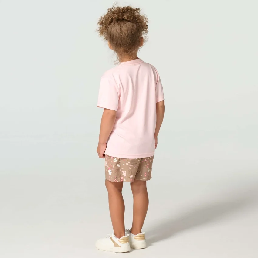 2-delt sæt til piger med kortærmet Force Sun Defender™ T-shirt og shorts med elastisk linning og print (småbørn)