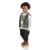 3-delt camouflage-sæt til drenge med vest, langærmet T-shirt og bukser (småbørn)