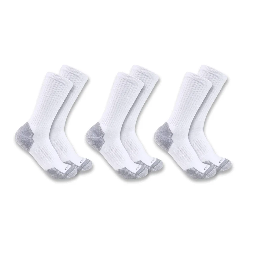 3-pak med mellemtykke crew-strømper i bomuldsblanding