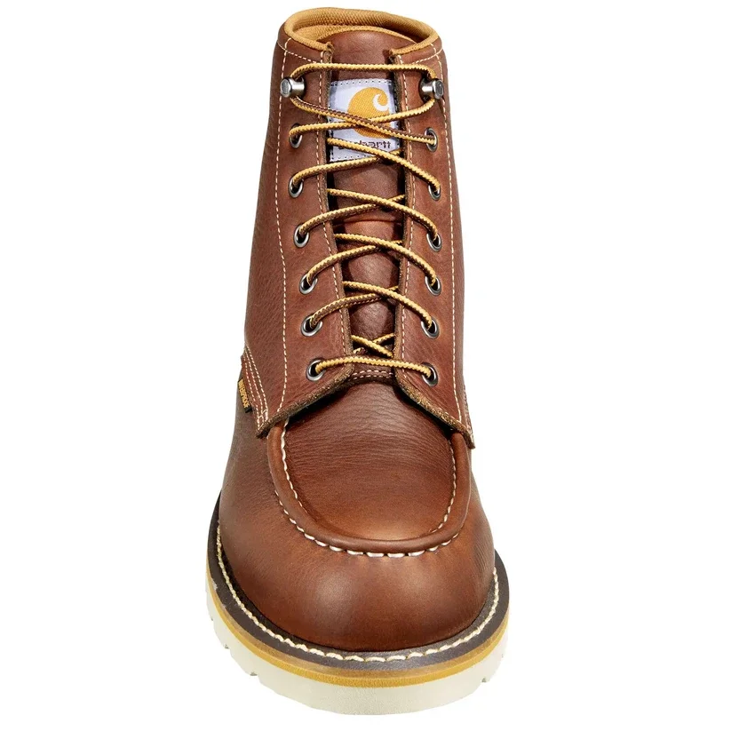 6" vandtæt moc-støvle med stålkappe og kilehæl