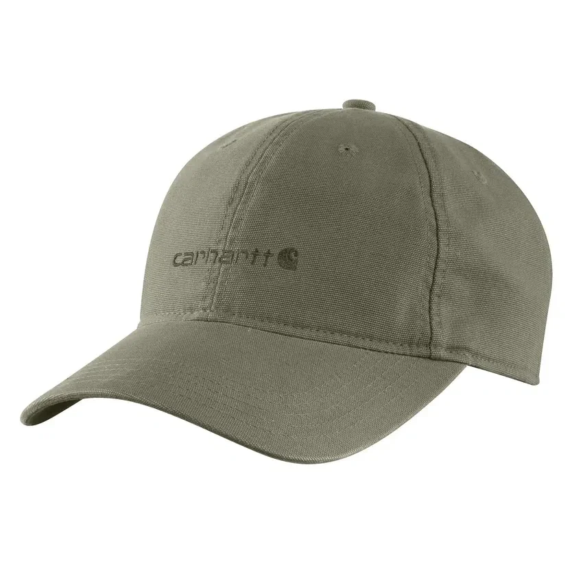 Baseballkasket i canvas med broderet motiv
