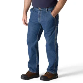 Brandsikre arbejdsjeans til mænd med løs pasform og lige ben