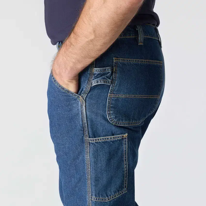 Brandsikre arbejdsjeans til mænd med løs pasform og lige ben