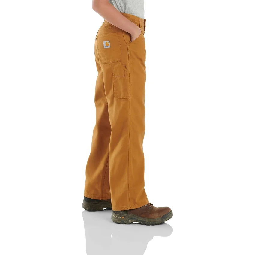 Canvas-overalls til drenge med flanellfor (børn/unge)