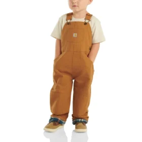 Canvas-smækbukser til børn med flannelfor (baby/småbørn)