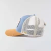 Canvas-trucker-kasket med netbagside og landskabsgrafik