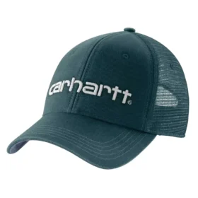 Canvas-truckerhat med netbagside og logo
