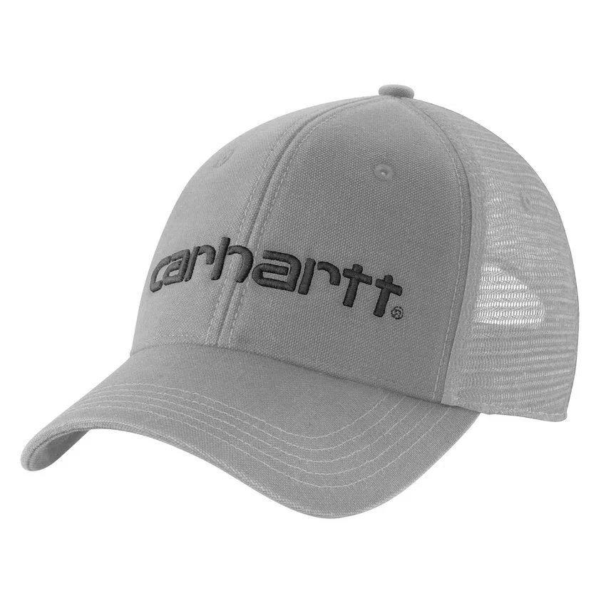 Canvas-truckerhat med netbagside og logo