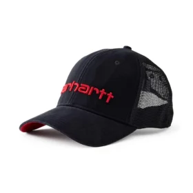 Canvas-truckerhat med netbagside og logo