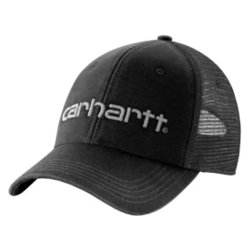 Canvas-truckerhat med netbagside og logo