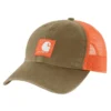 Canvas-truckerhat med netbagside og logo