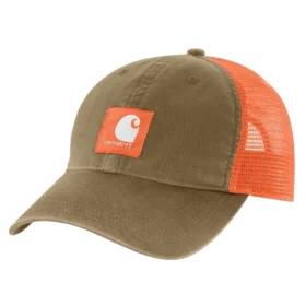 Canvas-truckerhat med netbagside og logo