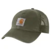 Canvas-truckerhat med netbagside og logo
