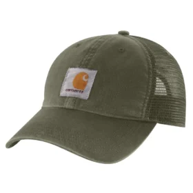 Canvas-truckerhat med netbagside og logo