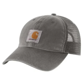 Canvas-truckerhat med netbagside og logo