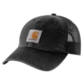 Canvas-truckerhat med netbagside og logo