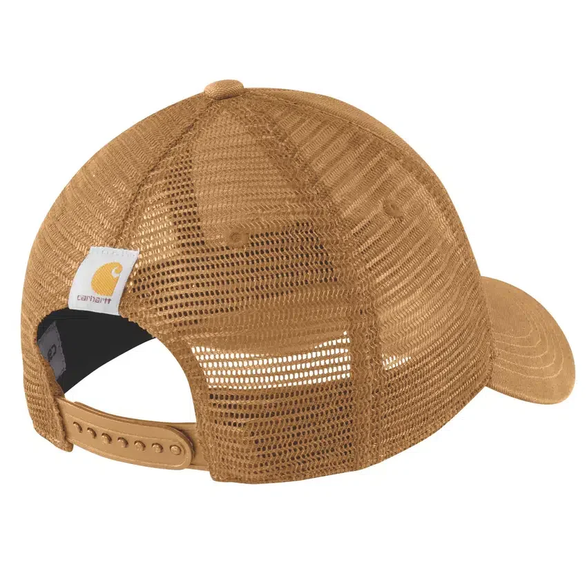 Canvas-truckerhat med netbagside og logo