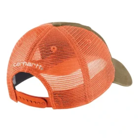 Canvas-truckerhat med netbagside og logo