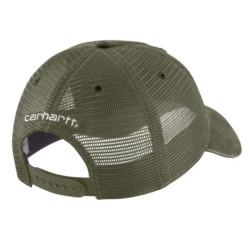 Canvas-truckerhat med netbagside og logo