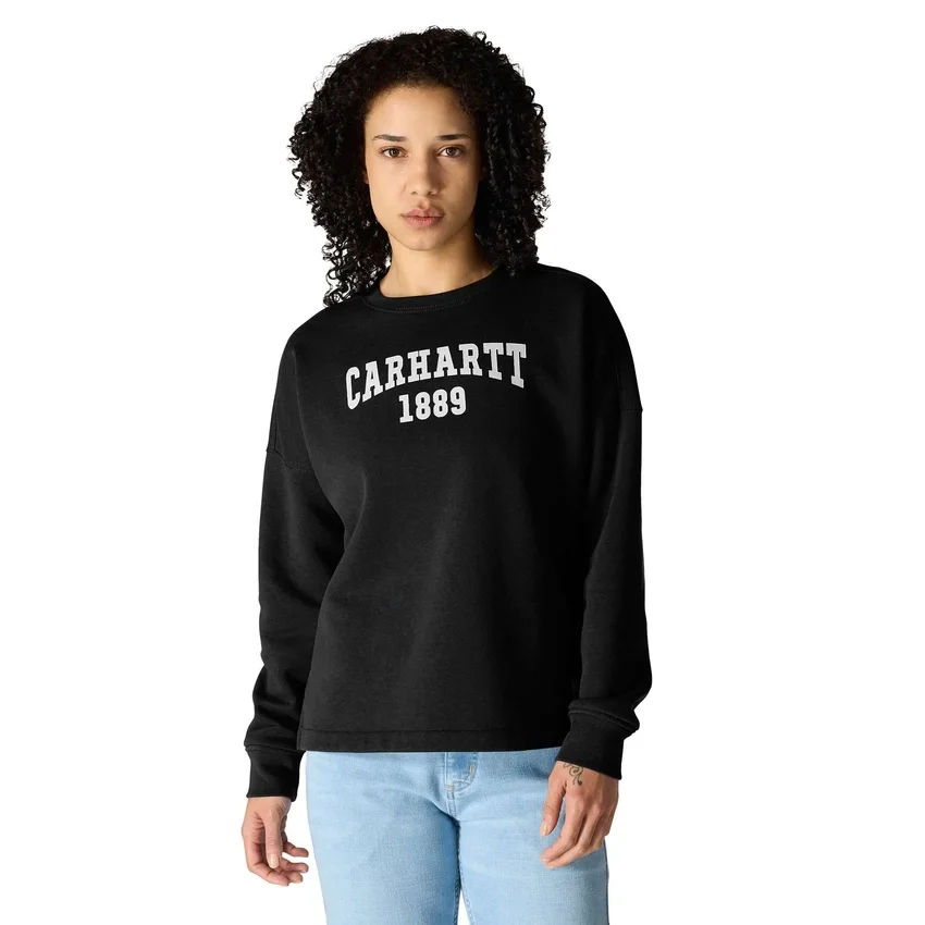 Carhartt 1889 grafisk sweatshirt med rund hals i løs pasform til kvinder