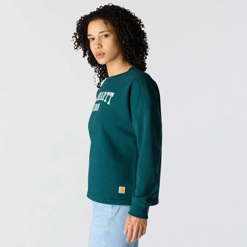 Carhartt 1889 grafisk sweatshirt med rund hals i løs pasform til kvinder