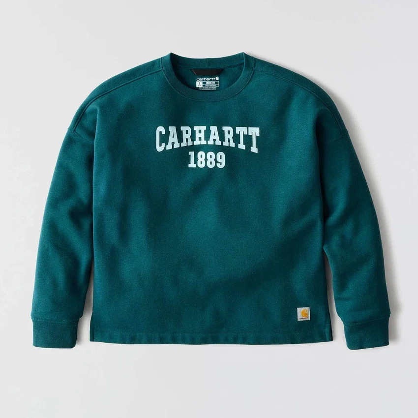 Carhartt 1889 grafisk sweatshirt med rund hals i løs pasform til kvinder