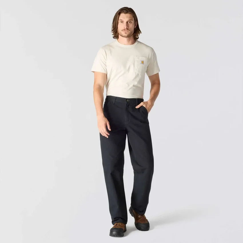 Carhartt B11 løse, lige, vaskede arbejdsbukser i duck til mænd