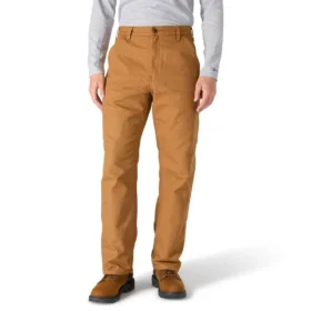 Carhartt B111 Løse, lige, vaskede arbejdsbukser til mænd i duck med foring