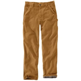 Carhartt B111 Løse, lige, vaskede arbejdsbukser til mænd i duck med foring