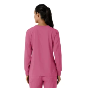 Carhartt Force Cross-Flex langærmet scrub-bluse med rund hals til kvinder