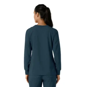 Carhartt Force Cross-Flex langærmet scrub-bluse med rund hals til kvinder