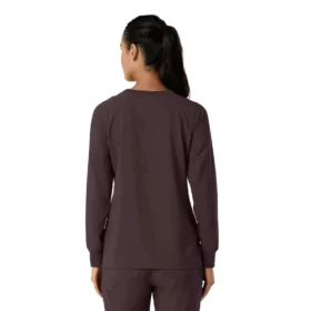 Carhartt Force Cross-Flex langærmet scrub-bluse med rund hals til kvinder