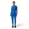 Carhartt Force Cross-Flex langærmet scrub-bluse med rund hals til kvinder