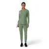 Carhartt Force Cross-Flex langærmet scrub-bluse med rund hals til kvinder