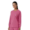 Carhartt Force Cross-Flex langærmet scrub-bluse med rund hals til kvinder