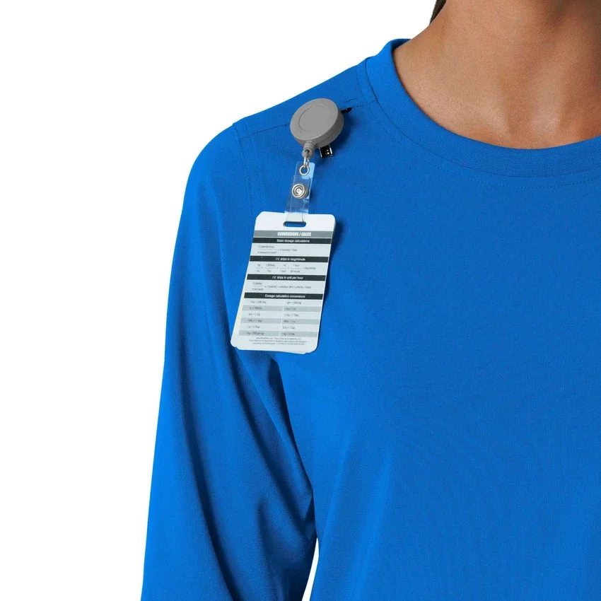Carhartt Force Cross-Flex langærmet scrub-bluse med rund hals til kvinder