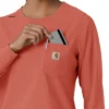 Carhartt Force Cross-Flex langærmet scrub-bluse med rund hals til kvinder