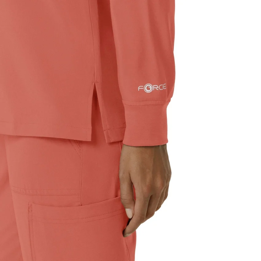 Carhartt Force Cross-Flex langærmet scrub-bluse med rund hals til kvinder