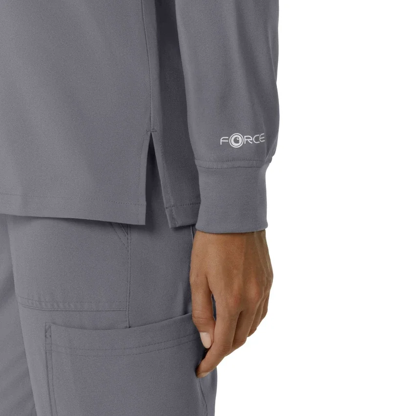 Carhartt Force Cross-Flex langærmet scrub-bluse med rund hals til kvinder