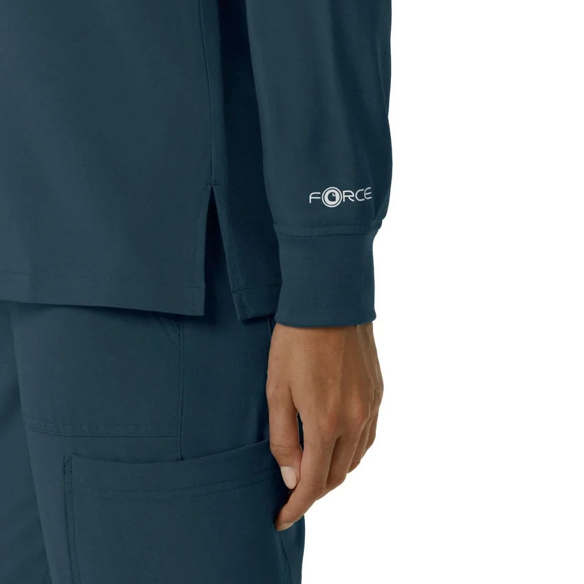 Carhartt Force Cross-Flex langærmet scrub-bluse med rund hals til kvinder