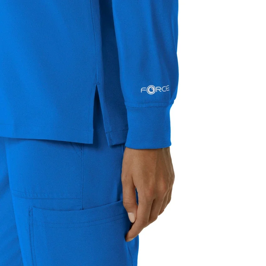 Carhartt Force Cross-Flex langærmet scrub-bluse med rund hals til kvinder