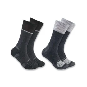 Carhartt Force® mellemtykke strømper med stålkappe, 2-pak