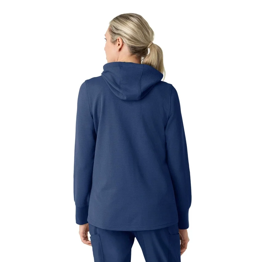 Carhartt-hettetrøje med fuld lynlås og vaffelstruktur til kvinder
