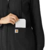 Carhartt-hettetrøje med fuld lynlås og vaffelstruktur til kvinder