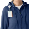 Carhartt-hettetrøje med fuld lynlås og vaffelstruktur til kvinder