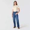 Carpenter-arbejdsjeans til kvinder med mellemhøj talje og stretch