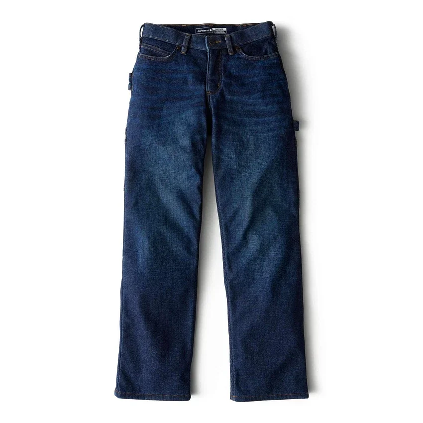Carpenter-jeans til kvinder med mellemhøj talje og fleeceforing
